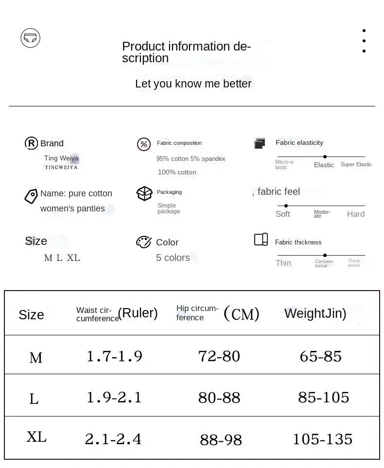 Description Picture 2 of itemSexy Lace Panties Women's Cotton Underwear Fashion Lovely Girl's Briefs Mid Waist Seamless Comfort Underpants Female Lingerie