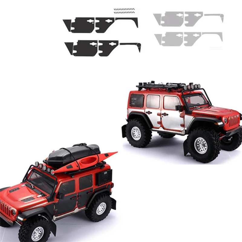 Dj 1/10 Rc Car Axial Scx10 Iii Body Surround Metal Decorative Sheet Car Door Metal Skid Plate R