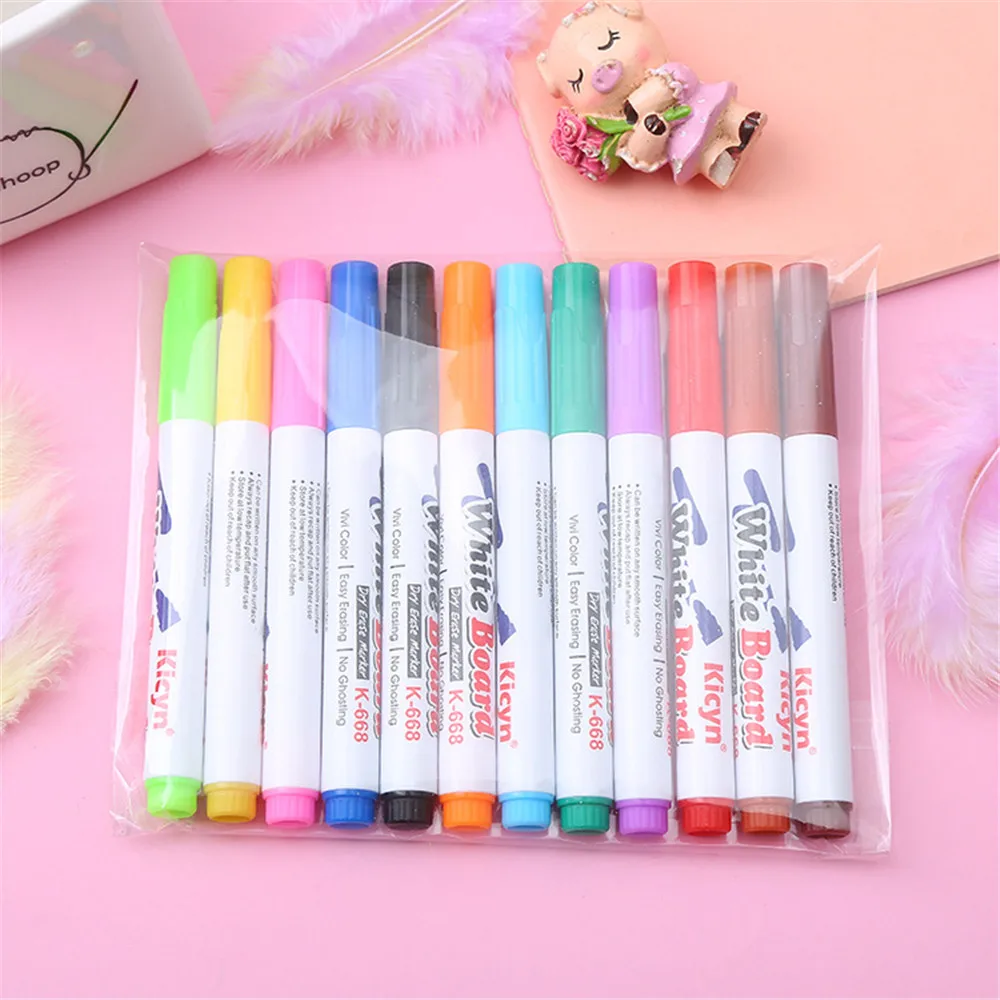 Floating Pen 8/12 Colors Magical Water Floating Ink Doodle Mark Pen Markers Children Montessori