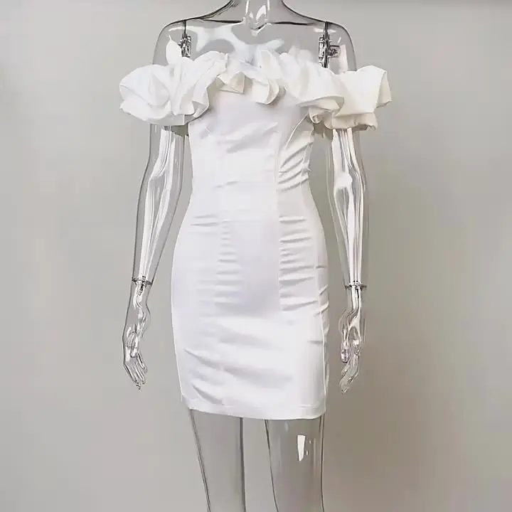 Женское однотонное платье на одно плечо 2 цвета