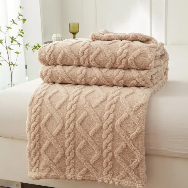 Nouvelle couverture d'hiver maison chaude Sherpa doux canapé couverture jeter nouveau-né enveloppement enfants couvre-lit voyage Textile polaire épaisse couverture chaude 1