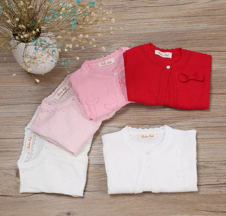 Red Kids Cardigan Sweater Girl Outerwear Long Sleeve Cotton Girls Jacket 0-11yrs 1 2 4 6 8 10 11 Years Old Kids Clothes 175024