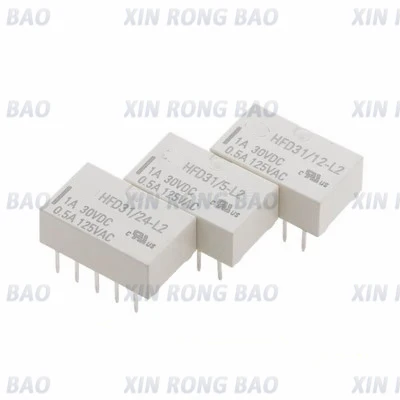 

5PCS/lot HF Relay HFD3/5 12 24-L1 HFD3-5-L1 HFD3-12-L1 HFD3-24-L1 2A 5V 12V 24V 8pin Replaceable TX2 -5 12 24V Signal relay