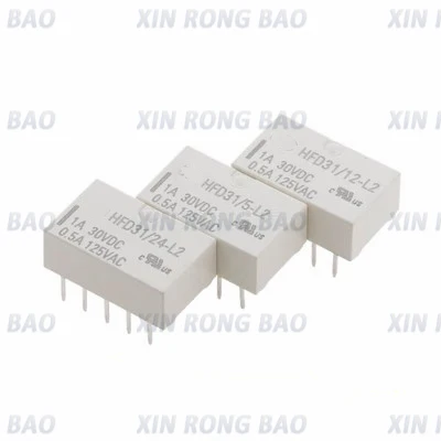 

5 шт./партия HF реле HFD3/5 12 24-L1 HFD3-5-L1 HFD3-12-L1 2A 5V 12V 24V 8pin Сменное реле сигнала TX2 -5 12 24V