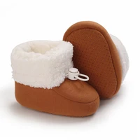 VALEN SINA Winter Baby Cute Shoes Brown Boys and Girls Walking Shoes Preschool Comfortable and Soft 0-18M Newborn Warm Knitted 3
