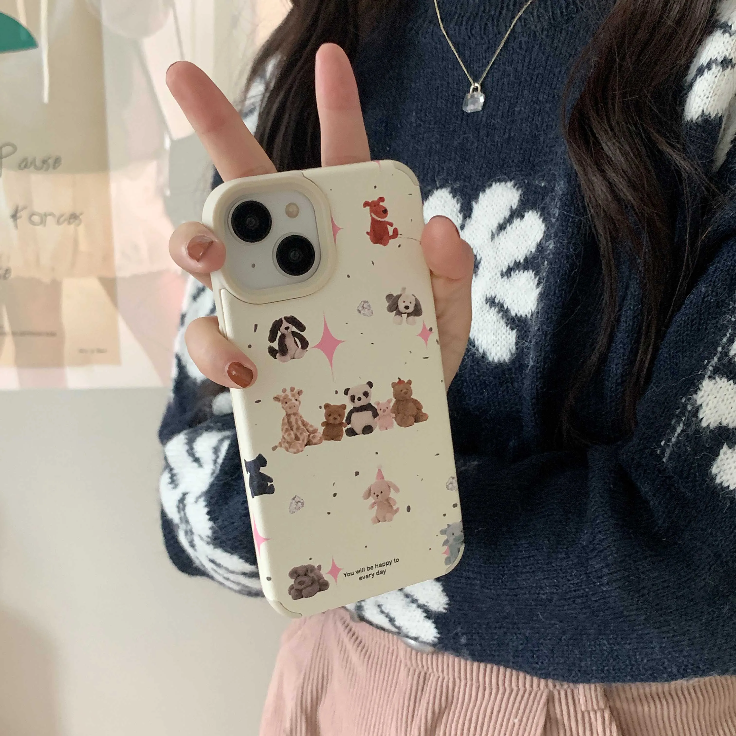 Cartoon Dog Bear iPhone Case