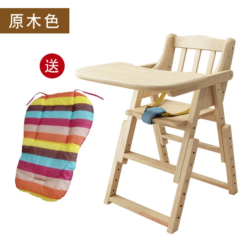 Highchairs Baby Furniture solid wood portable folding highchair kids dining chair bebe dining chair adjustable baby
