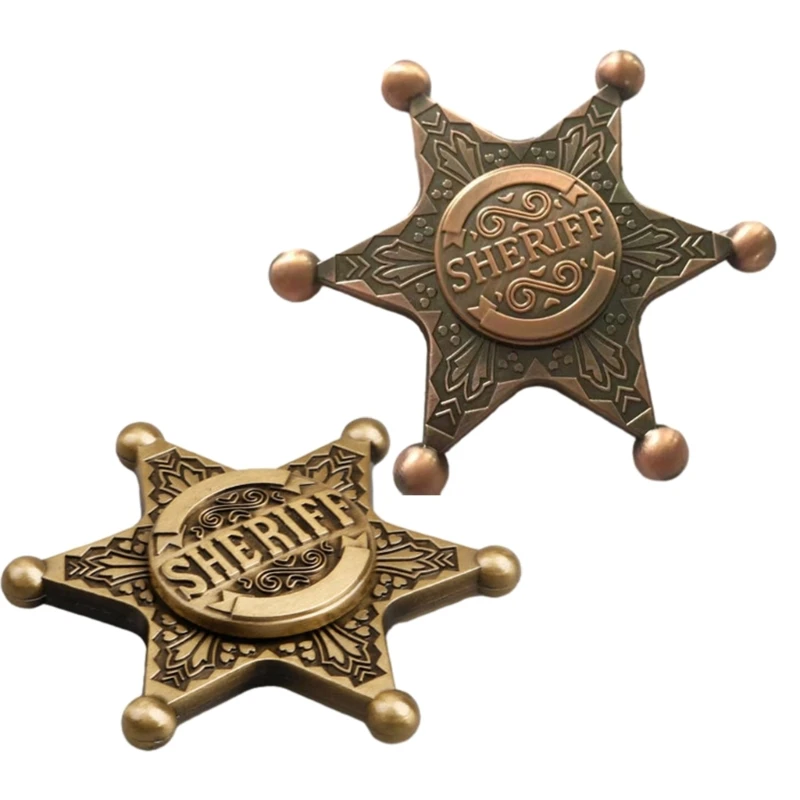 

Metal Sheriff Badge Western Polices Vest Badge,Sensory Hand Anxiety Toy