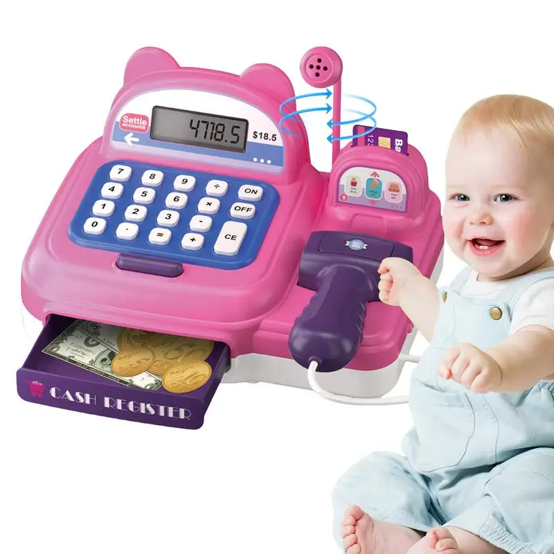 Кассовый аппарат с микрофоном и сканером звука для детей