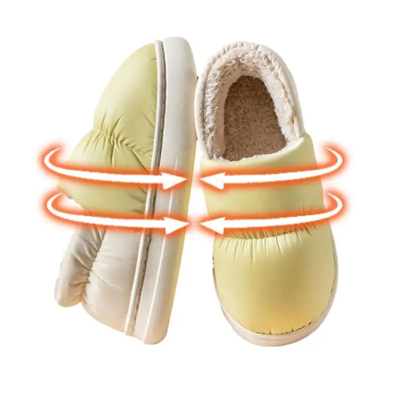 

Women's Slippers Fuzzy Warm Slippers Breathable Down Fabric Winter Bedroom Slippers Lightweight Non-Slip Sole Shoes For Indoor