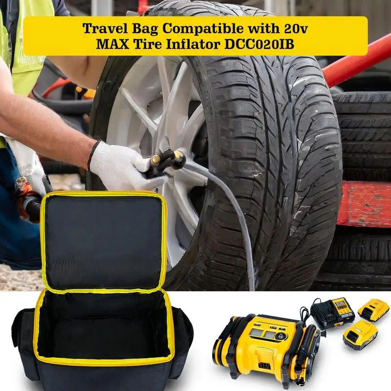 

Auto Car Inflatable Pump Case Automotive Air Compressor Hard Travel Storage Bag Portable Tire Inflator Carry Box For DCC020IB