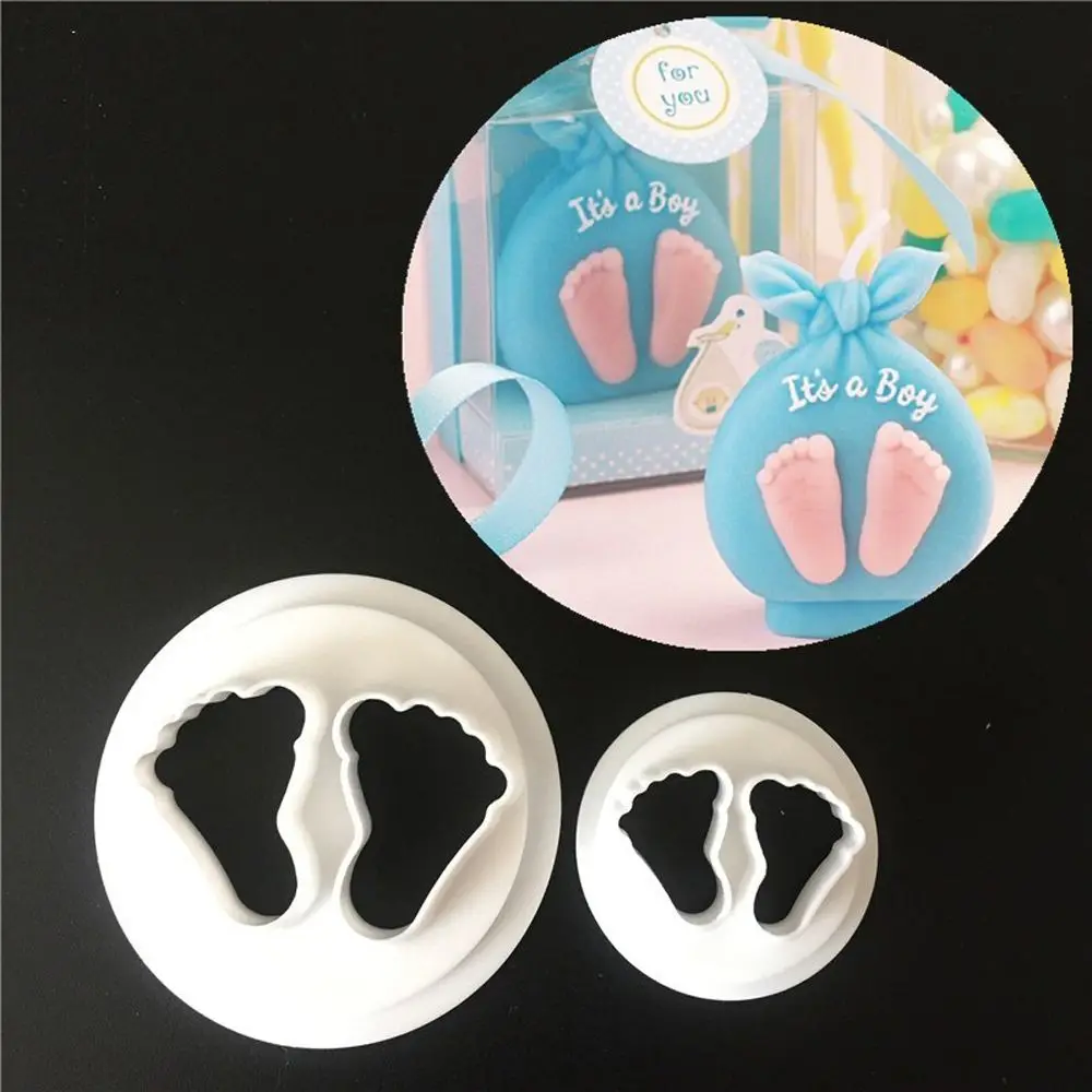 3D DIY Baby Feet Cookie Mould 2pcs
