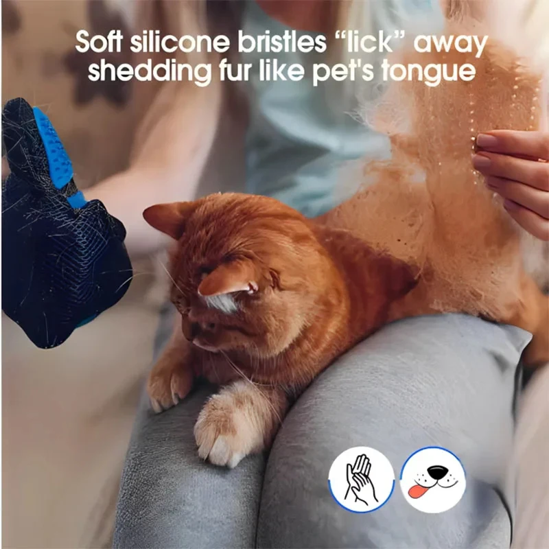 Pet Hair Grooming & Massage Glove Brush