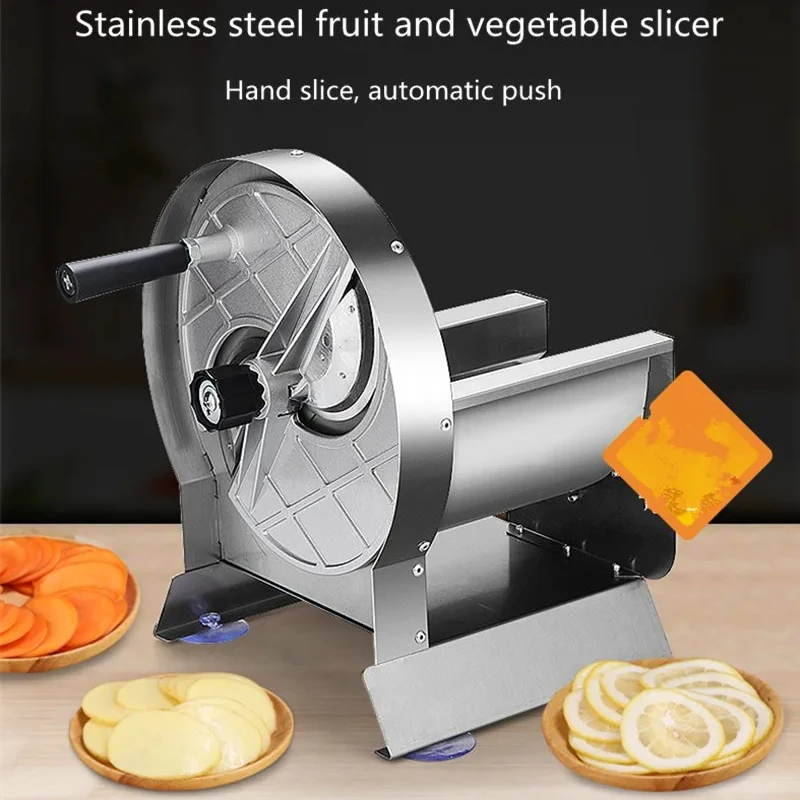 Manual Home Stainless Slicer Commercial Ultrathin Chip Machine Fruit Cutting Machine Lemon Slicer Kitchen Sausage Cabbage Slicer 5