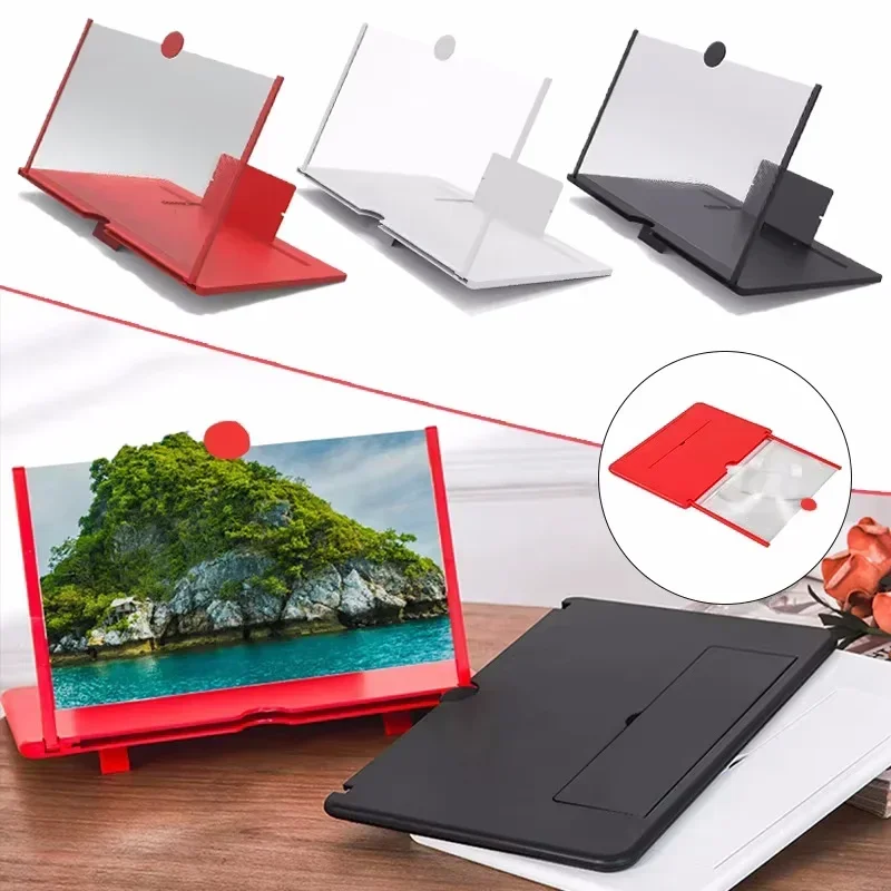12 Inch 10 Inch Mobile Phone Screen Amplifier 3D Magnifying Glass Stand Magnifier HD Video Amplifier Foldable Phone Bracket phone screen amplifier