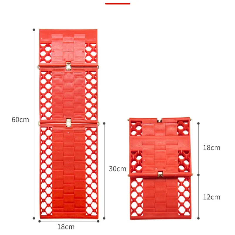 Collapsible Tire Traction Pad Emergency Car Escape Board 2pcs Reliable Car Escape Device for Snow Ice Mud and Sand Traction Boards