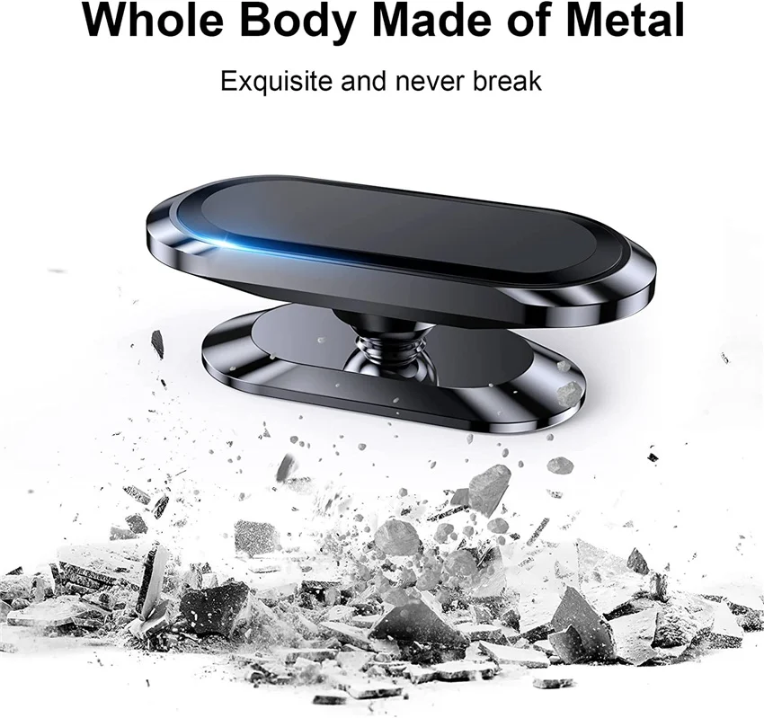 360 ° Drehbarer magnetischer Auto-Handyhalter, magnetischer Smartphone-Ständer, Handy-GPS-Unterstützung für iPhone, Samsung, Xiaomi, Huawei – Detail 4