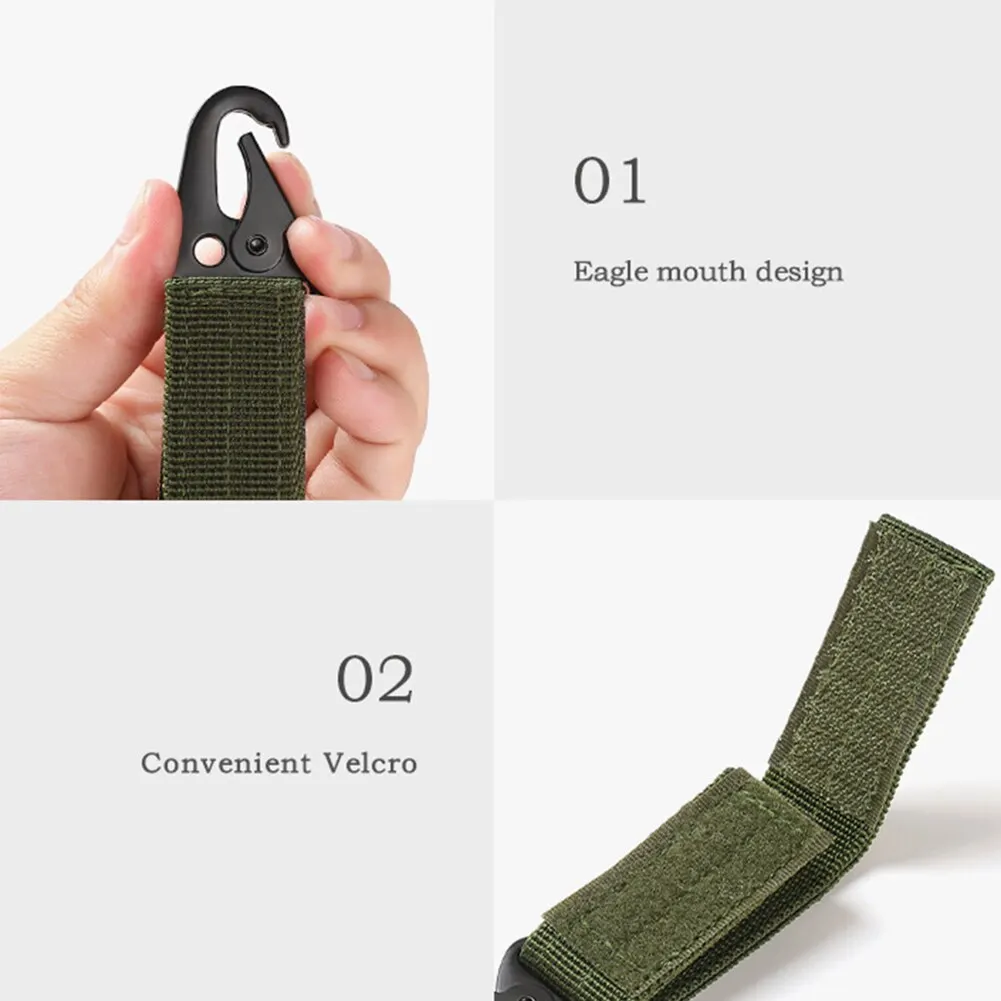 รูปสินค้า สายรัดปีนเขา หัวเข็มขัด Molle พร้อม Carabiner สำหรับแคมป์ปิ้ง