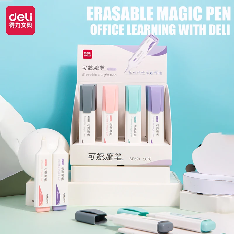 

Ручка перьевая Deli со стираемыми чернилами, стираемая ручка большой емкости, чисто-голубая, портативный Канцтовары для школы и офиса