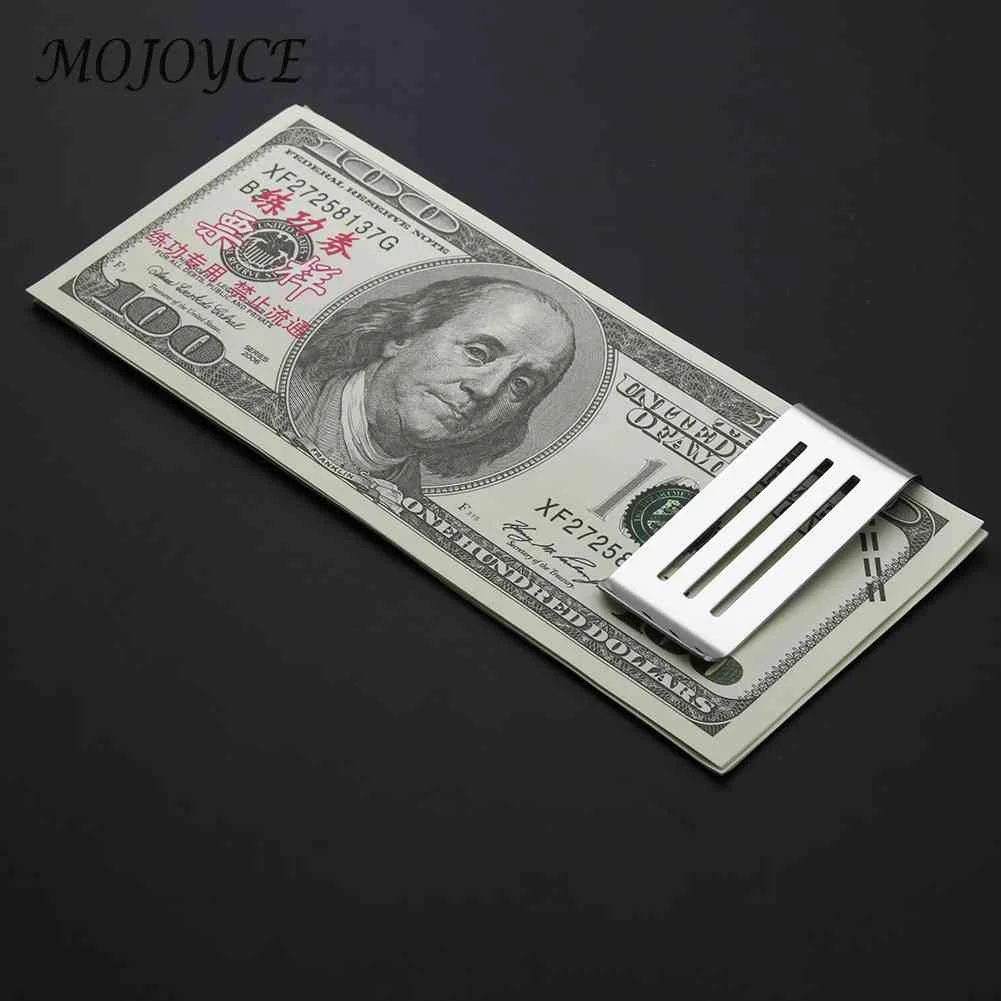 Stainless Steel Cash Clamp Holder Hollow Out Porous Credit Card Holder Craft Wallet Portable Suitable For Wallet Clips Books credit card holder