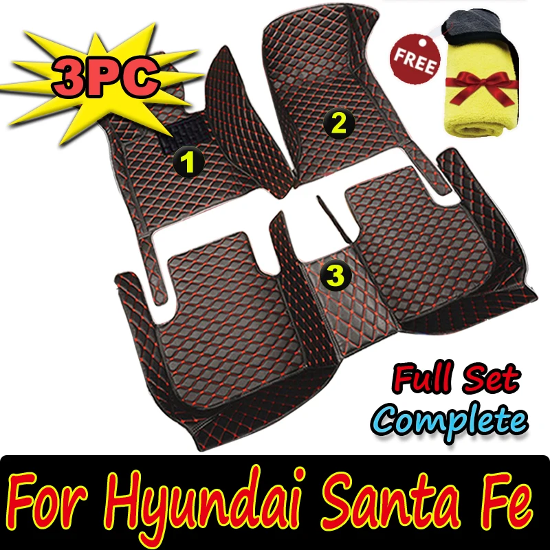 

Автомобильные коврики для Hyundai Santa Fe, пять сидений, 2013, 2014, 2015, 2016, 2017, 2018, автомобильные накладки на ножки, коврик, аксессуары для интерьера