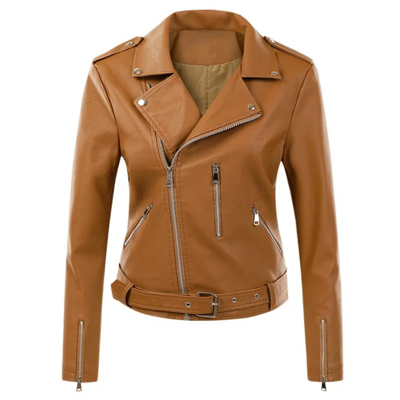 women Leather Jackets Coats Popular Woman Coat Faux Leather Coat Autumn women Leather Jackets