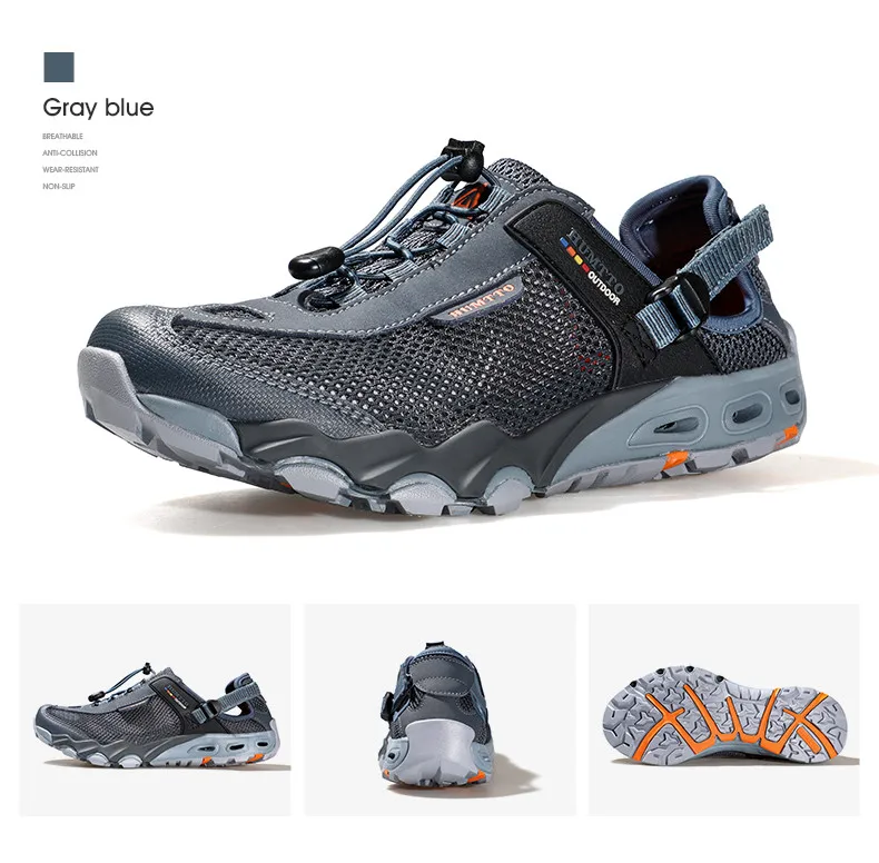HUMTTO Sommer Waten Wanderschuhe für Männer Outdoor Mann Turnschuhe Atmungsaktiv Schnell Trocknend Sport Trekking Strand Barfuß Herren Schuhe – Detail 17