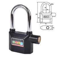 Falante เดซิเบลสูงกุญแจปลุกไซเรน Anti-Theft กันน้ําสีดําเงินยาวสําหรับจักรยานรถจักรยานยนต์ประตู 3 ปุ่มทองเหลือง 6