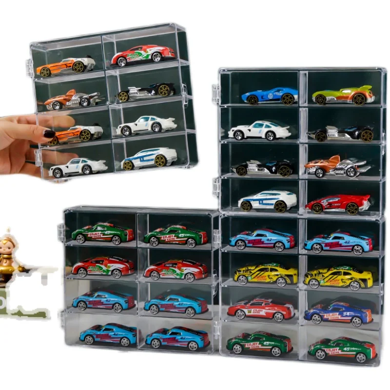 Vitrine en acrylique pour petites voitures et jouets, coffret transparent  de rangement pour roues chaudes, Mini modèle de voiture et armoire de  finition Fk, 1/64 - AliExpress