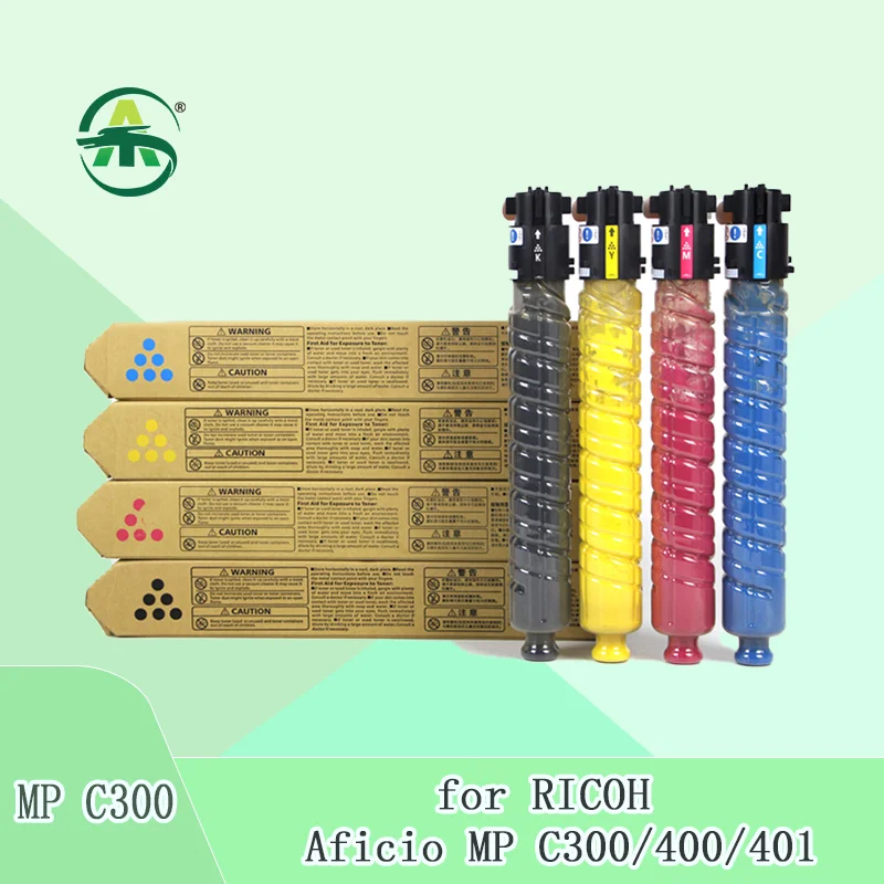 MP C300 Copier Toner Cartridge Compatible for RICOH Aficio MP C300 400 401 Copier Cartridges powder Supplies CMYK210g 4pcs/set