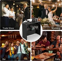 45" Commercial Grade Portable Bar Table for Events, Mobile Bartending Station, Outdoor Indoor Pop Up Bar Table with Skirt PP 6