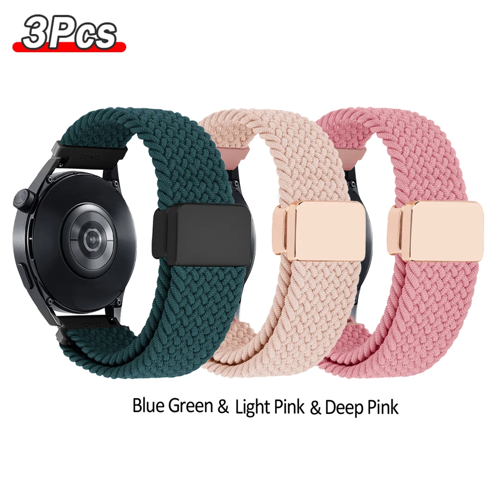Magnetic Buckle Braided Nylon Watch Strap Bracelet