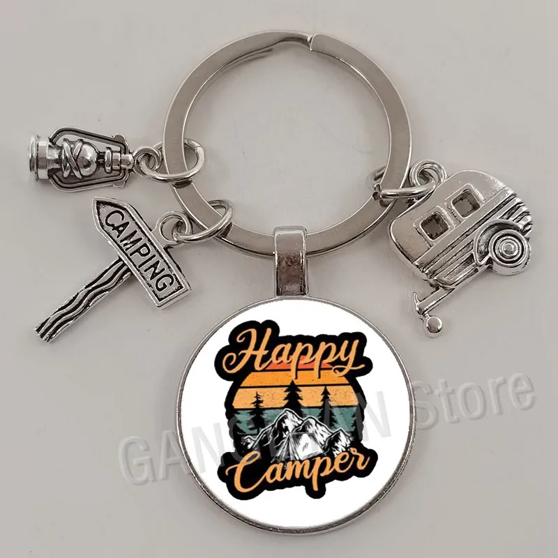 DIY Caravan Print Camper Camping Adventure Campfire Party Gift Keychain Mountain Camper Gift