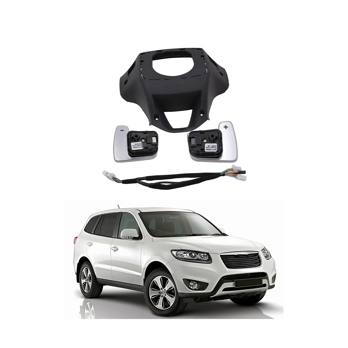 

Car Paddle Shifters Steering Wheel Shift for Hyundai Santa Fe 2011-2018 96770-B8000 96770-B8500 Function Upgrade