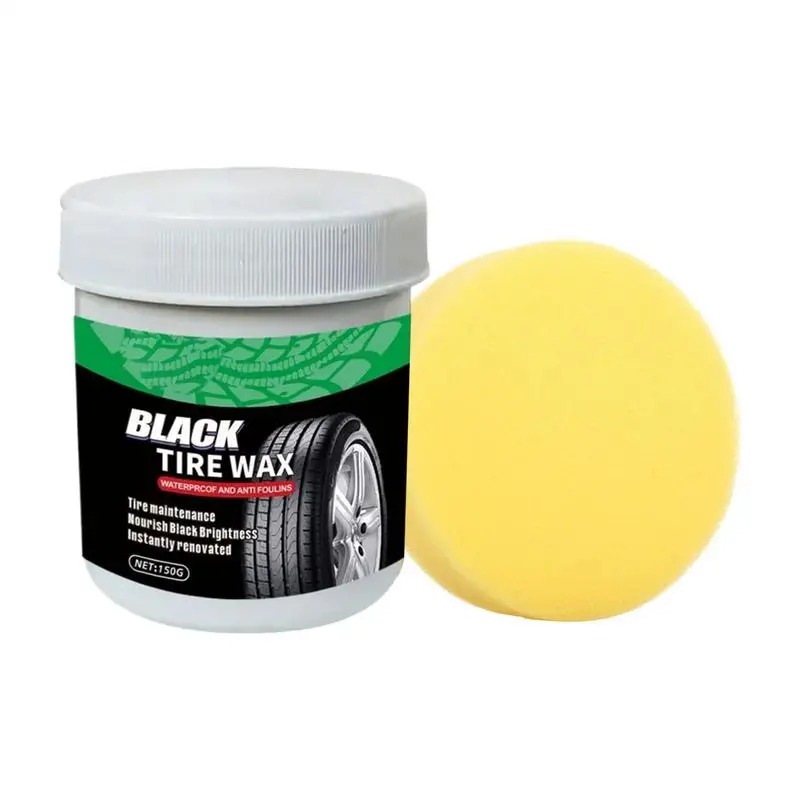 Tire Cleaner Car Tire Cleaner Cream 150g Protectant Stain Remover and Polisher Auto Detailer Cream Cleaning Tool for Tyre