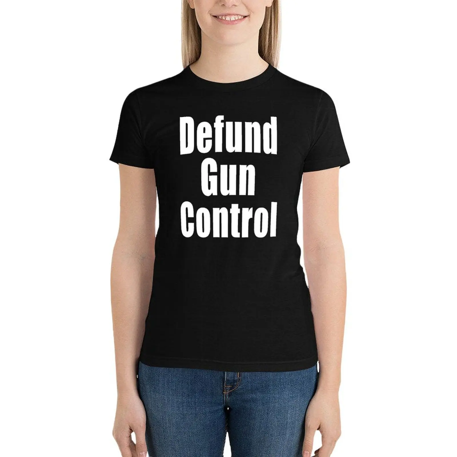 Defund Gun Control Vintage T-Shirt tees summer clothes lady clothes t-shirt dress for Women plus size sexy