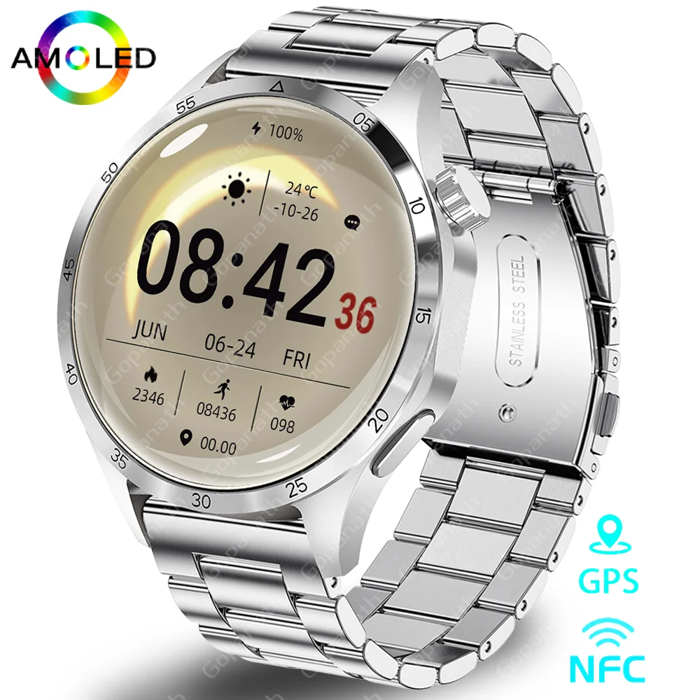 

For Huawei Watch 4 Pro NFC Smart Watch Men GT4 Pro AMOLED 390*390 HD Screen Blood Sugar BT Call IP68 Waterproof SmartWatch 2023