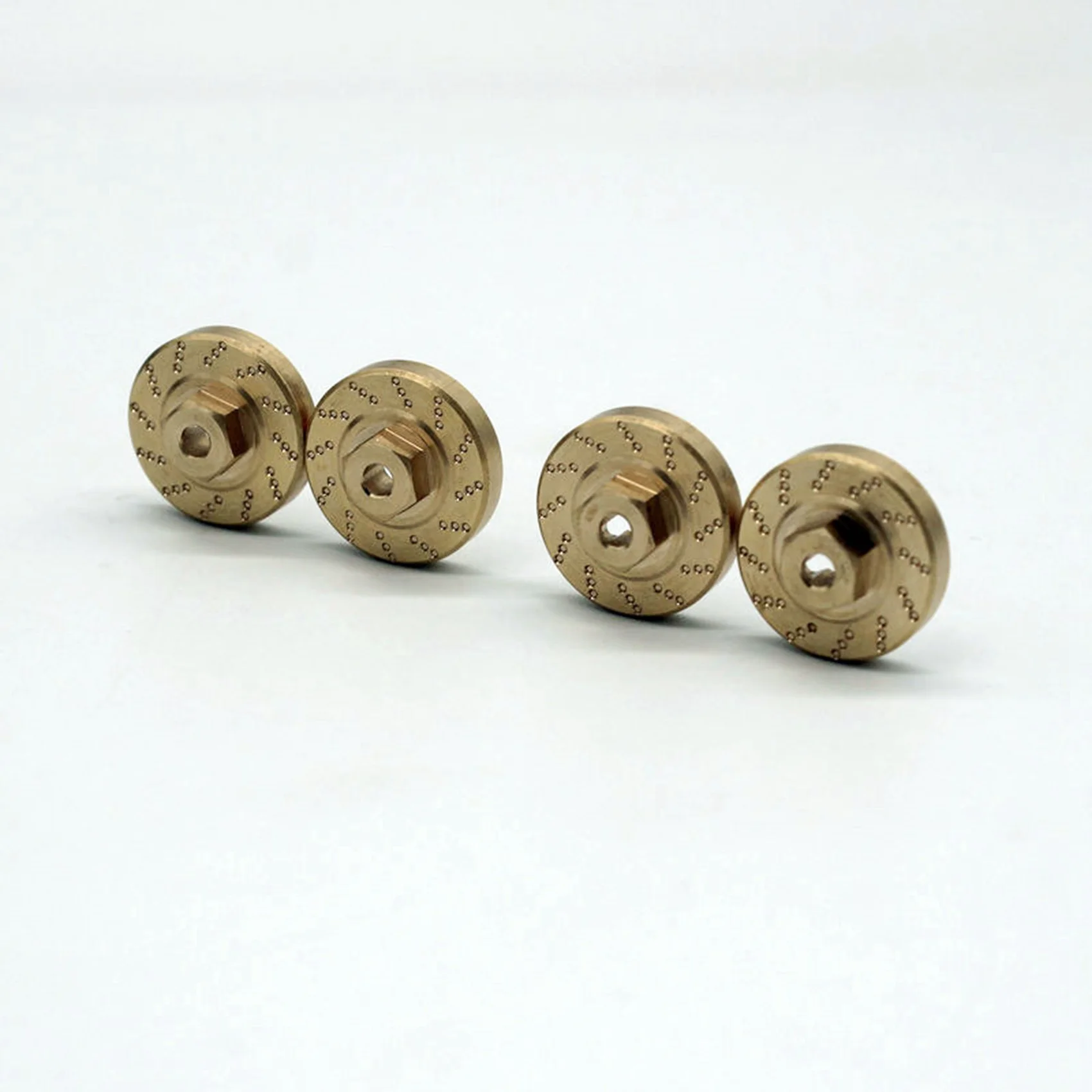 8Pcs 헤비 듀티 황동 휠 육각 어댑터 밸런스 웨이트 AXIAL SCX24 90081 업그레이드 1/24 RC 크롤러 자동차 부품