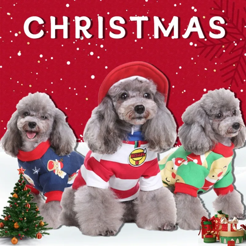 

Dog Clothes Santa Claus Costume Dog Halloween Costumes Warm Shirt Puppy Halloween Skeleton Dog Costumes Pet Jumpsuit for Xmas
