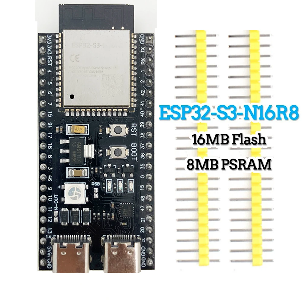 ตัวเลือกสินค้า ESP32-S3 บอร์ดพัฒนา WiFi+BT สำหรับโปรเจกต์อัจฉริยะ