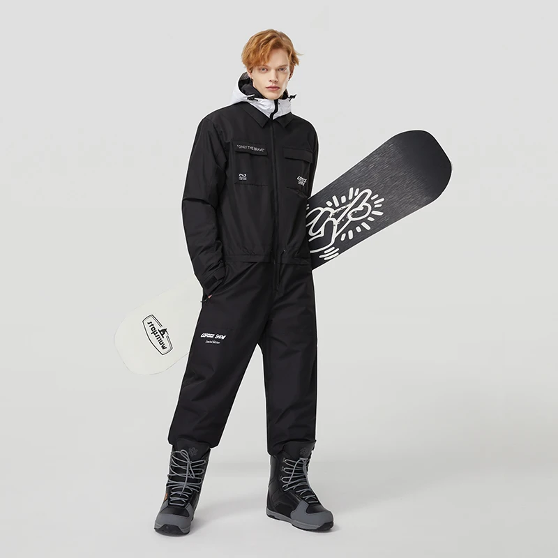 COPOZZ Winter Ski Suit Men Women Waterproof Warm Ski Overalls Outdoor  Sports Snowboard One Piece Ski Jumpsuit Skiing Clothing