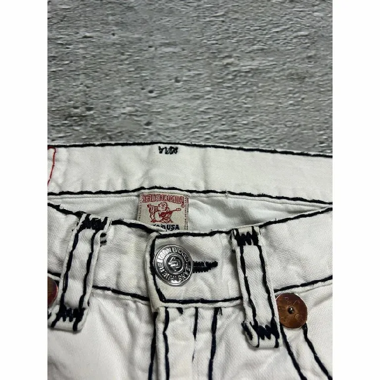 Retro Buddha Denim Short Y2K Jeans Men Women Harajuku Pocket Embroidery Retro White Baggy Denim Short Low Waist Basketball