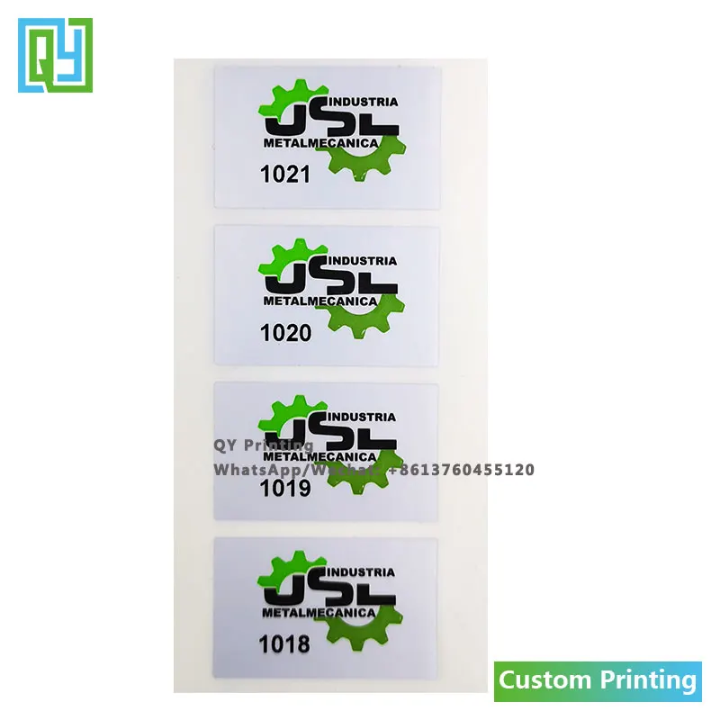 25x40mm 커스텀 실버 무효 애완 동물 파손 확인 라벨 봉투 씰링 보안 스티커 일련 번호, 1000 피스