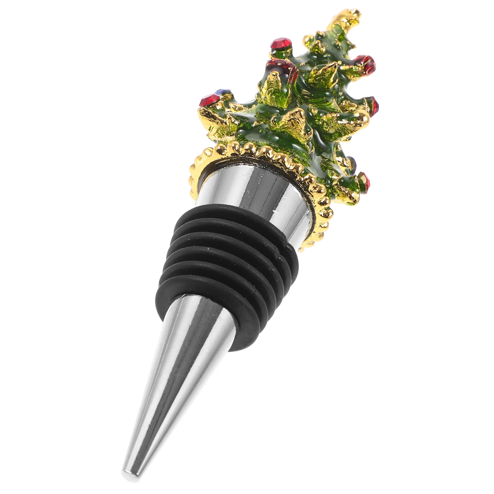 

Xmas Beverage Cork Bottle Stopper Enamel Christmas Series Stoppers Glasses Miss