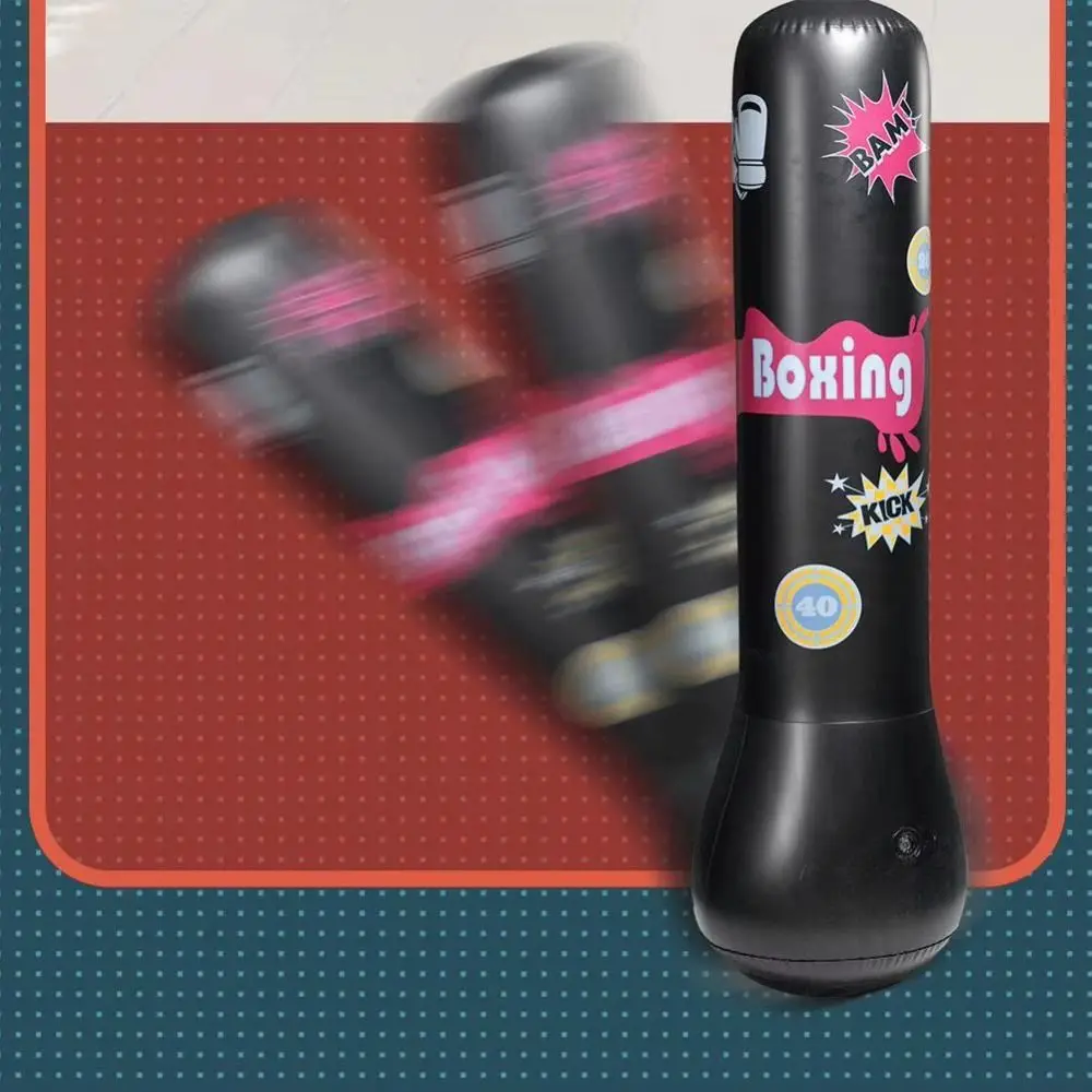 Inflatable Kids Boxing Sandbag Thickened Promote Development Children Punching Bag Boxing Training PVC Fitness Sand Bag