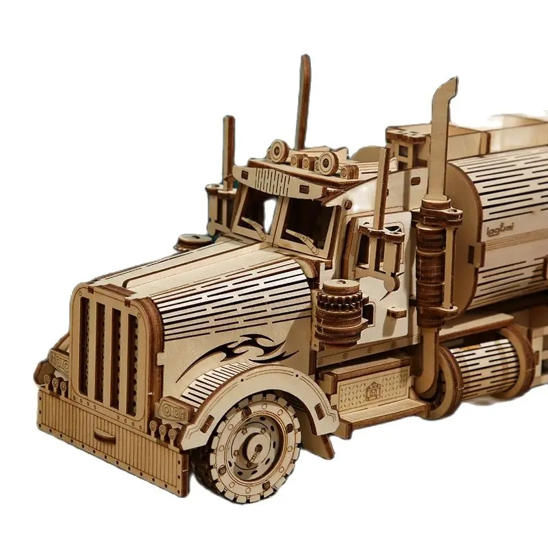 3D Puzzles Movable Classic Steam Train,Car,Jeep,Truck Assemble DIY Toys Gift for Child Adults Wooden Model Building Blocks Kits 2