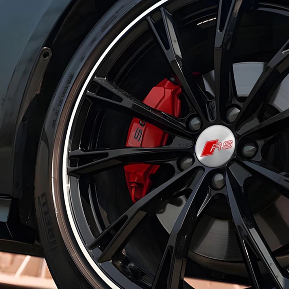 56/60/63/65/68MM Auto-Radnabenkappen Reifenfelgenabdeckung Aufkleber für Audi Sline RS A3 Q5 C6 A1 Q7 Q3 TT A4 B8 8P 8V B6 A5 A6 C7 – Detail 7