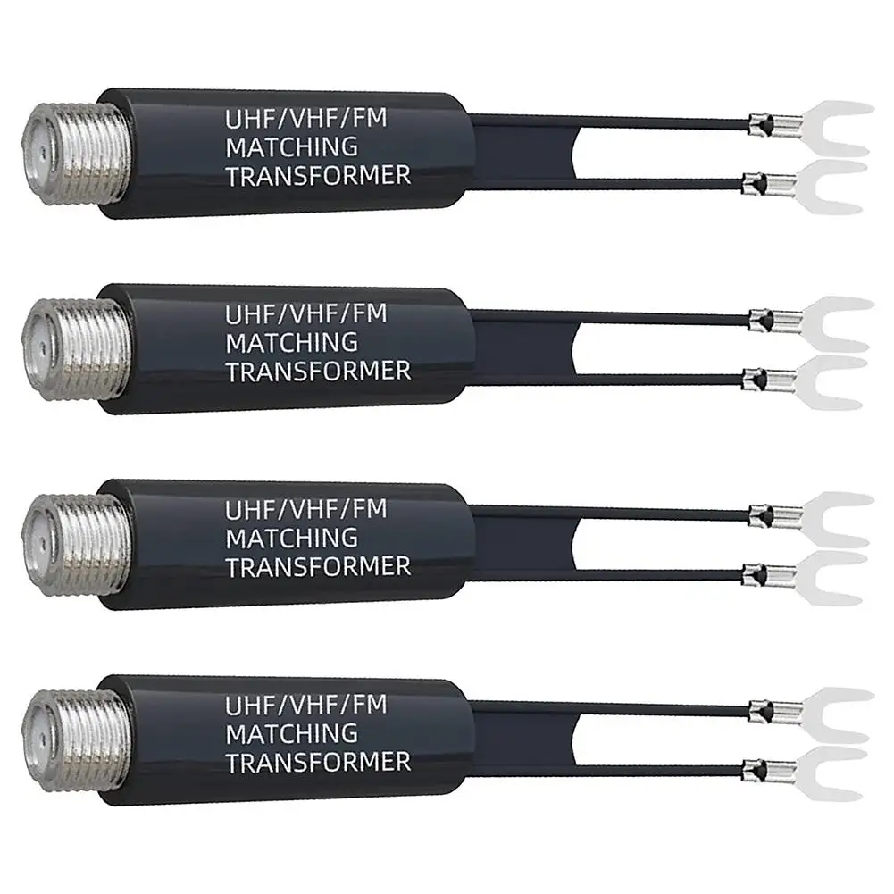 변압기 어댑터 UHF/VHF/FM/TV F 케이블 75-300 Ohm 발룬 안테나 매칭 변압기 어댑터 케이블 텔레비전 액세서리