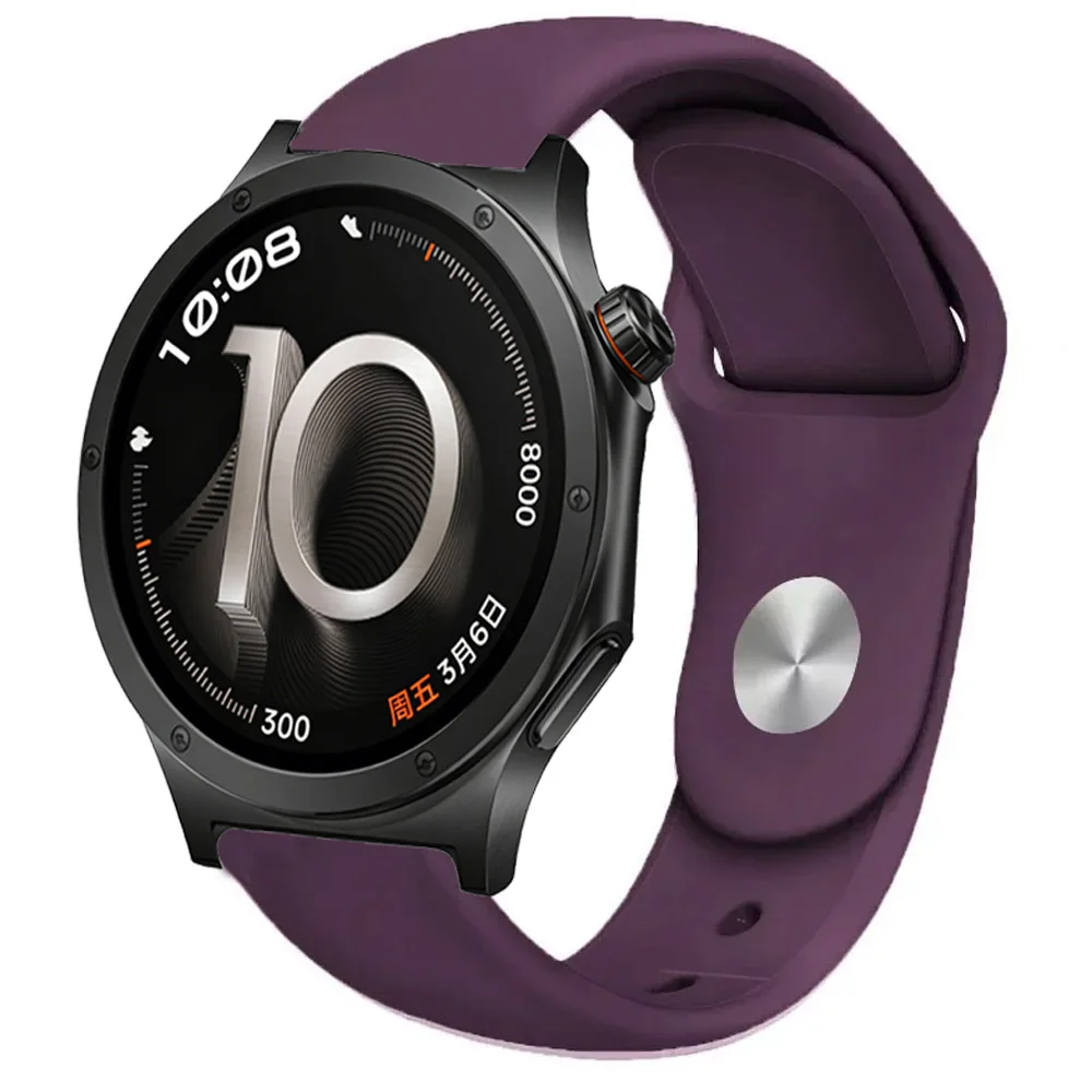 Soft Silicone Sports Strap, Breathable and Comfortable, 18/20/22mm