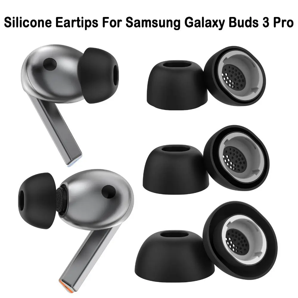 1Pair S/M/L Earphone Eartips Replacement In-ear Ear Tips Earphone Accessories Silicone Ear Plugs for Samsung Galaxy Buds 3 Pro
